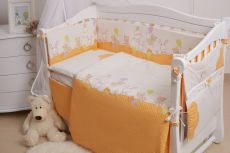 Детский постельный комплект 7 эл. Twins Comfort New 4051-C-121, Горошки оранжевые